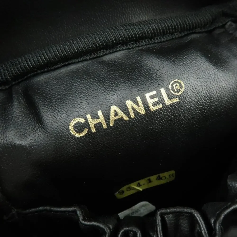 Chanel Vanity Case Lambskin Cosmetic Pouch Black